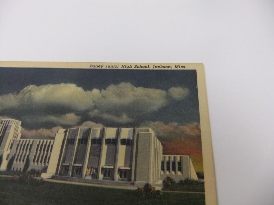 Jackson Mississippi Bailey Junior High School Postcard eBay