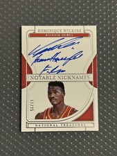 2021 National Treasures Notable Nicknames Dominique Wilkins /25 Human Highlight
