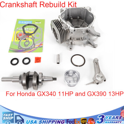 Fits Honda GX390 Crankshaft 13HP Rebuild Kit Engine Block Full Gasket Set
