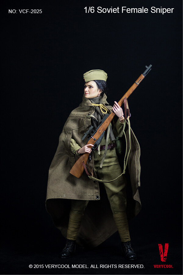 VERYCOOL Soviet Female Sniper 12in Action Figure Collectible Doll