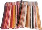 MISSONI HOME TWO BATH TOWELS  COTTON vintage RED BROWN 27X45" FIZZ 100