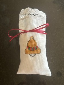 Cross Stitch "Jingle Bell” Gift or Treat Bag