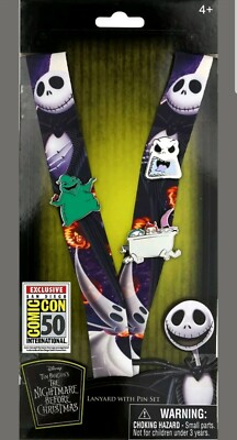 SDCC 2019 Monogram Nightmare Before Christmas Lanyard and Pin Set IN HAND NBC