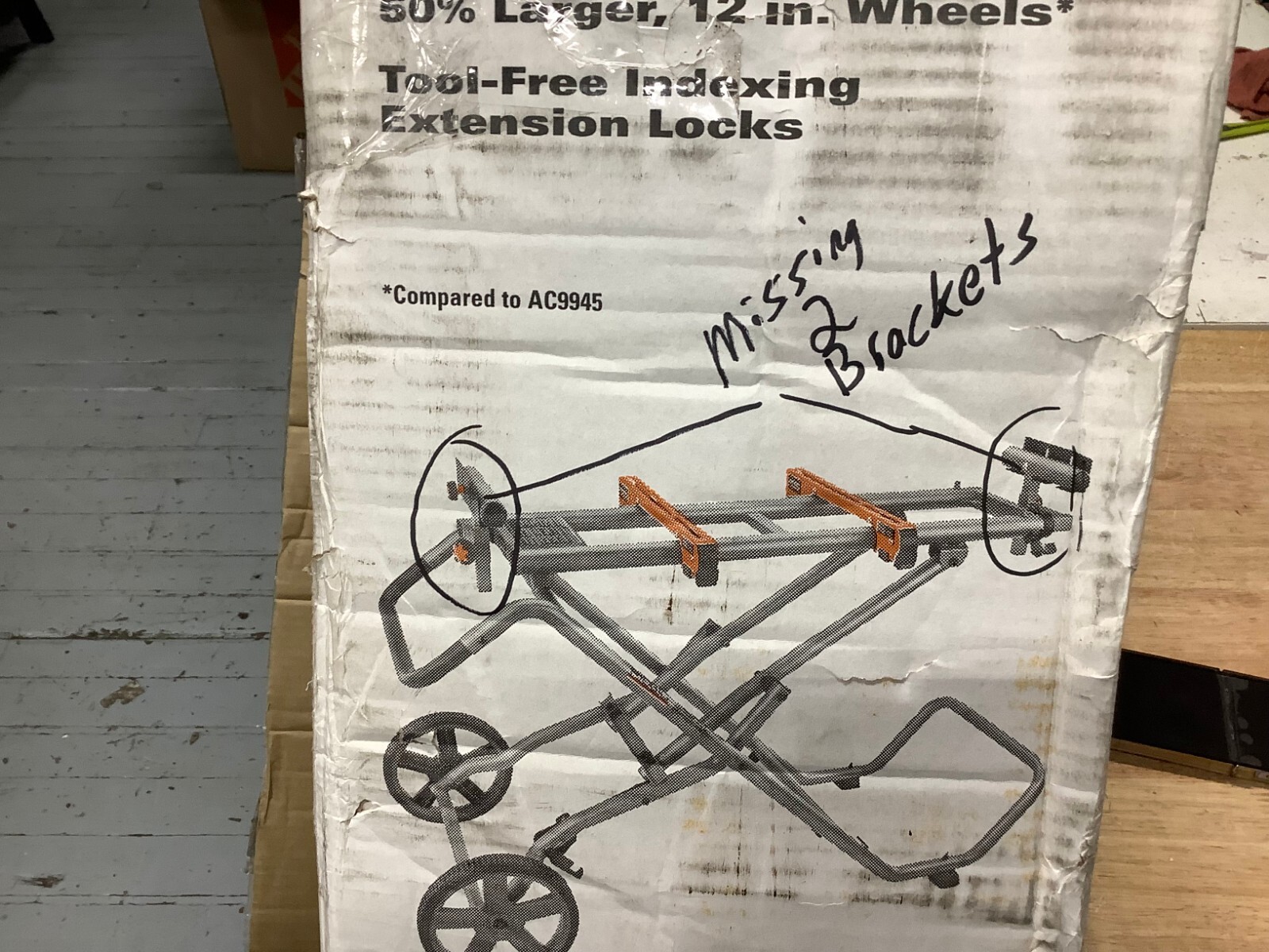 Ridgid Universal Mobile Miter Saw Stand Braces Foldable Wheels Stand AC9946 MISS