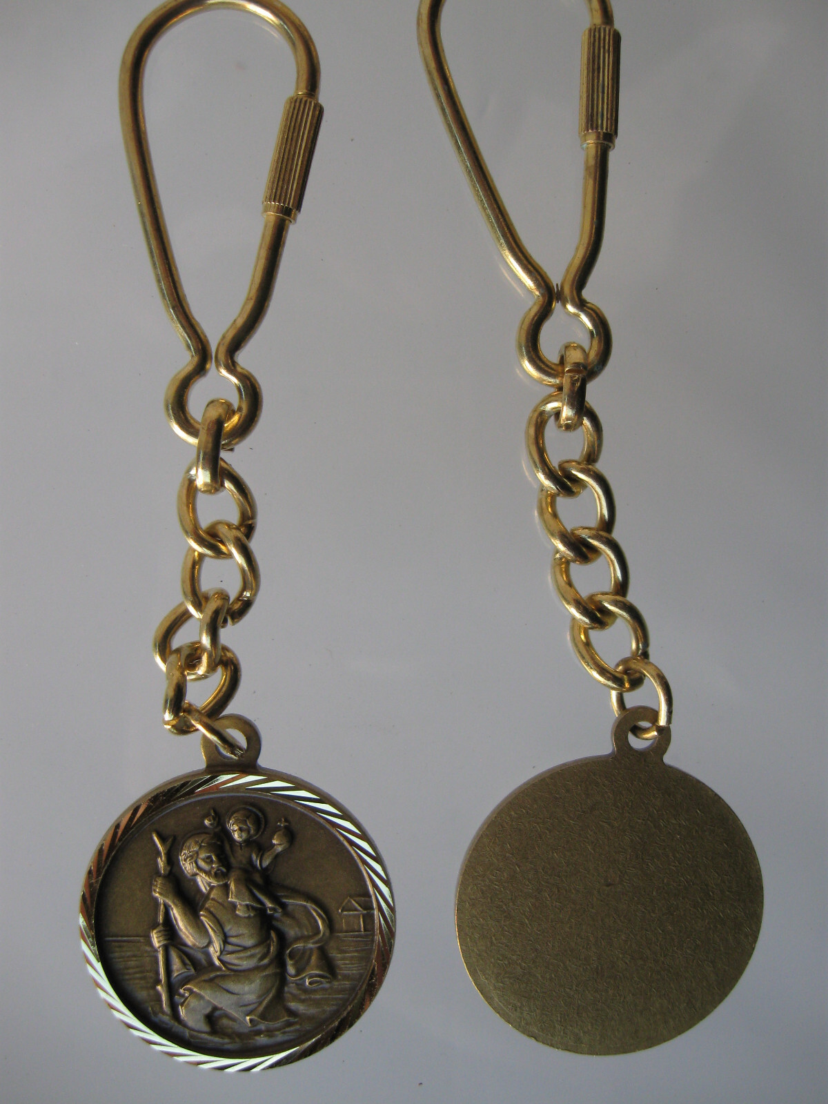 Christophorus Schlüsselanhänger Bronzeguß für Autoschlüssel Metall