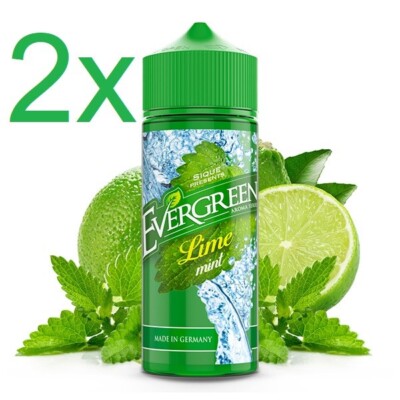 2 x Evergreen Aroma Lime Mint je 8 ml für je 120ml E-Liquid