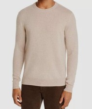 974 Loro Piana Men's Beige Crew Neck Long Sleeve Cashmere Sweater 56