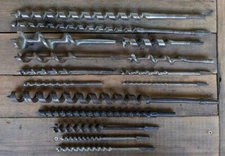 Lot of Vintage Auger Bits - Irwin, Russell Jennings/Stanley, and Chipaway