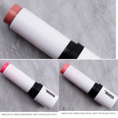 Makeup by Mario Soft Pop Blush Raspberry Pale Petal  Earthy Pink Dusty Rose New
