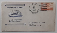 US 1955 3c Mauna Loa AE-8 Recomissioning Naval FDC Scott 1061 VF 3728-1