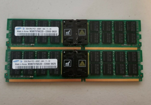 SAMSUNG 2GB PC2-4200F SERVER MEMORY M395t5750czd-cd50 Lot of 2 - Picture 1 of 1
