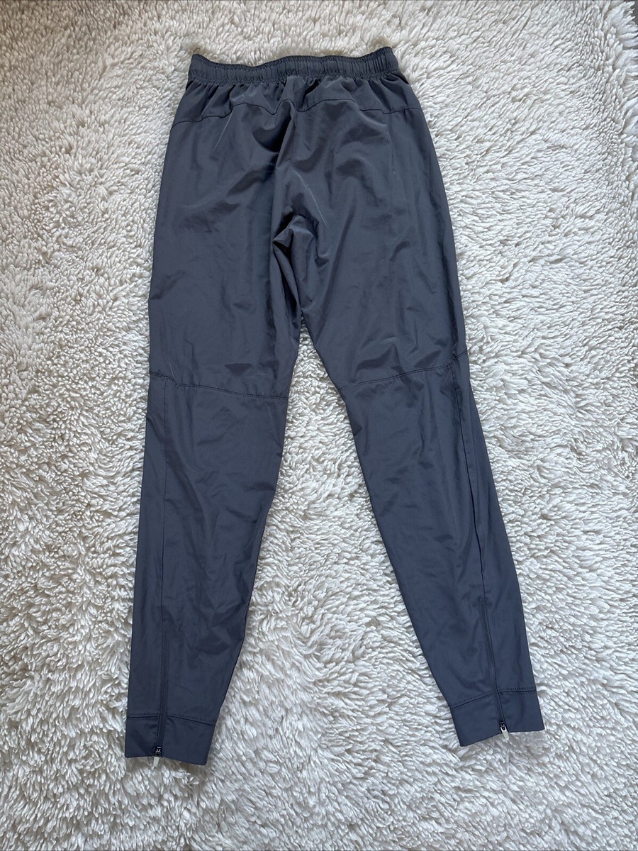 UMBRO Pants Sz S Track Nylon Wind Zip Ankle Lightweight Gray NICE