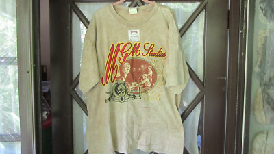 NWOT - Vintage 1992 Nutmeg MGM Studios Trademark Beige T Shirt Size XL
