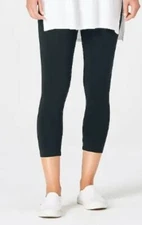 J.Jill Plus Size Black Pima Capri Leggings Stretch Waist Cotton Pants 2X