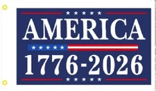 3X5 AMERICA 1776-2026 250TH BIRTHDAY FLAG BANNER 100D W/ GROMMETS Z1