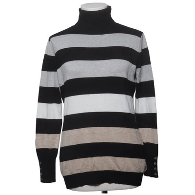 Marie Lund, Rollkragenpullover, Größe: L, Schwarz/Weiß/Beige, Baumwolle #V9u