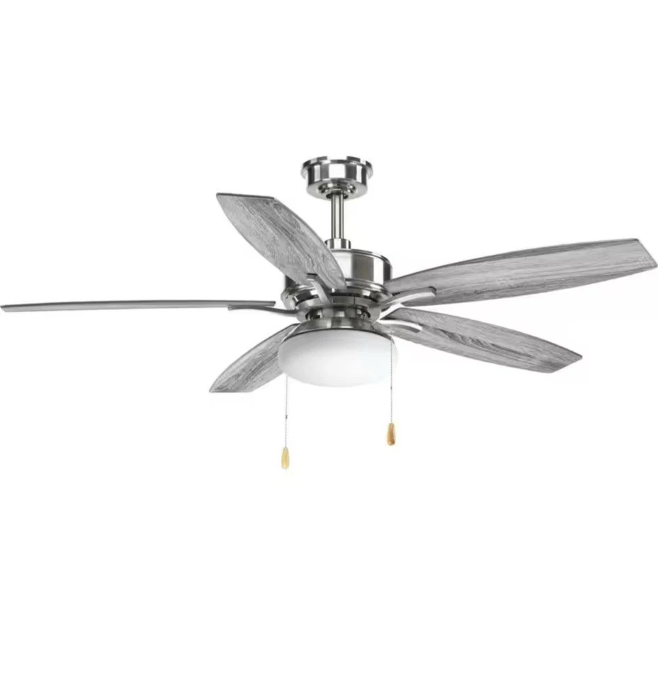 Silver/Grey 52” In. Indoor Ceiling Fan with LED Lights and Remote Control - Image 2 of 4