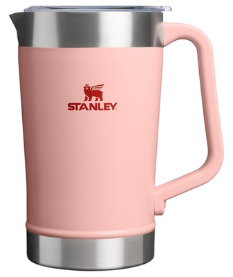 #ad Water Pitcher 64oz Insulated Stainless Steel Lid Handle Peach Rose Stanley Cold $74.99