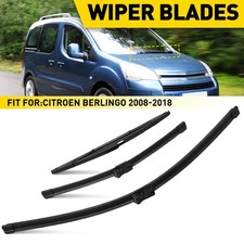 Front & Rear Windscreen Wiper Blades Fits Citroen Berlingo 2008 to 2018 3 Set uk