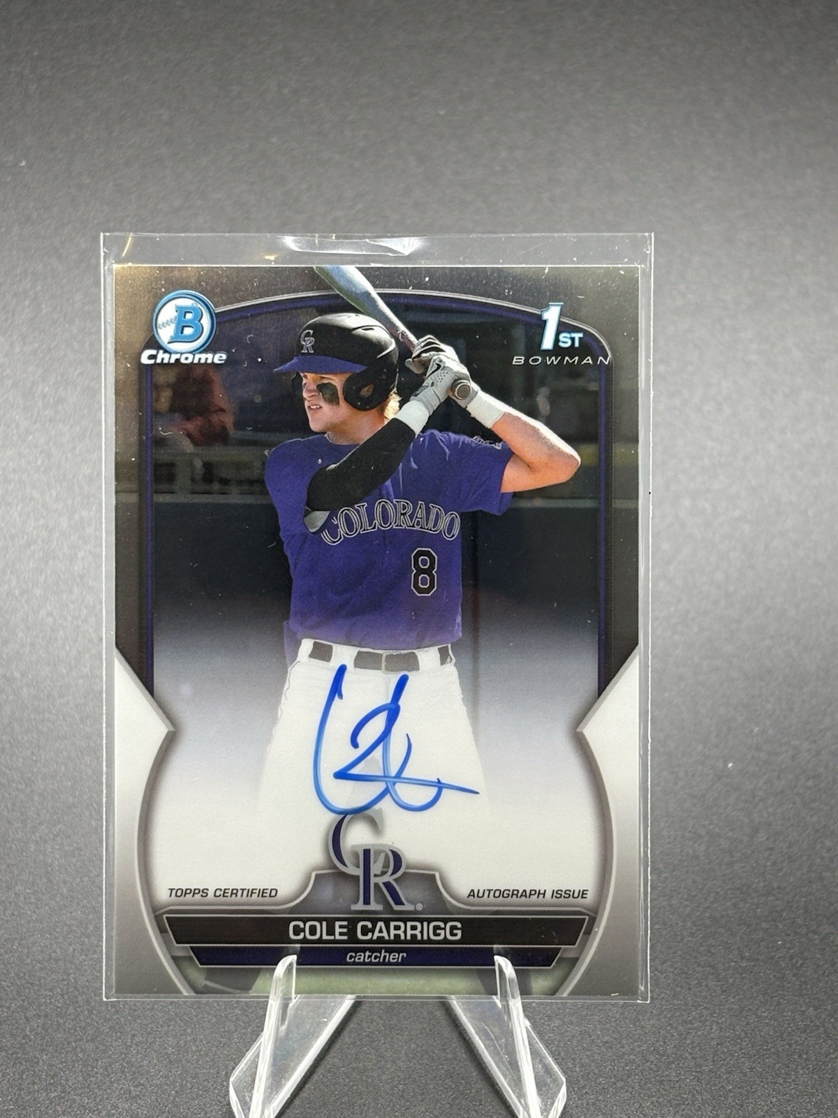 2023 Bowman Draft Chrome 1st Auto Cole Carrigg #CDA-CC