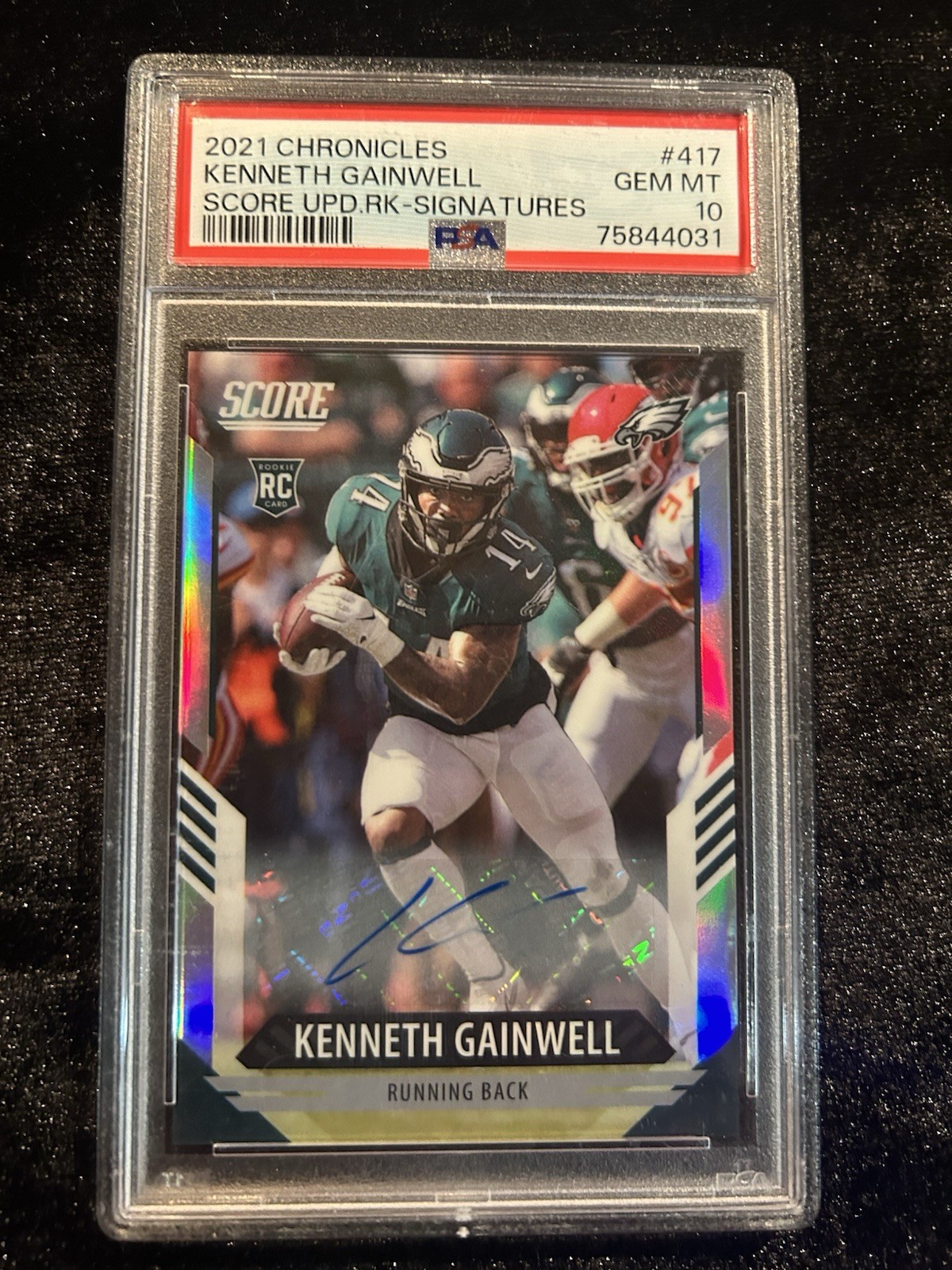 Kenneth Gainwell Panini Chronicles Score Update Rookies #417 Signatures