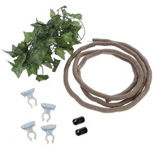 Reptile Bend-A-Branch Vines Flexible Leaves Pet Habitat Decor Climber5038