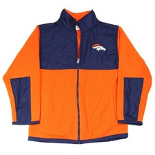 NFL Apparel Denver Broncos Fleece Jacket Boys XL 14/16 Full Zip Embroidered