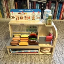 Melissa Doug Slice Stack Sandwich Counter Pretend Play Set, Wood, Multicolor