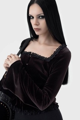 KILLSTAR Langarm Samttop - Heliria