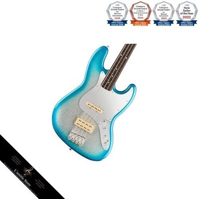 Fender/Limited Player Plus Blue DeTiger Jazz Bass with Rosewood Fingerboard in