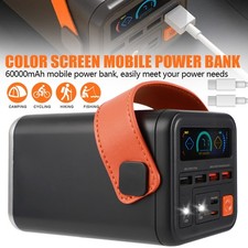 60000mAh Power Fast Charger Bank Battery Pack Portable 4 USB for Mobile Phone UK