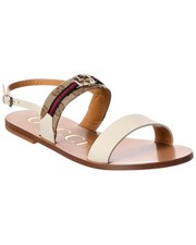 Gucci Interlocking G Gg Canvas Leather Sandal Women's
