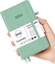 Pocket Planner 2026, Weekly Monthly Planners with Month Tabs for Purse, 3.5" x 6