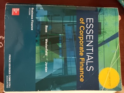Essentials of Corporate Finance PB Ross Westerfield Jordan 2014 McGraw-Hill