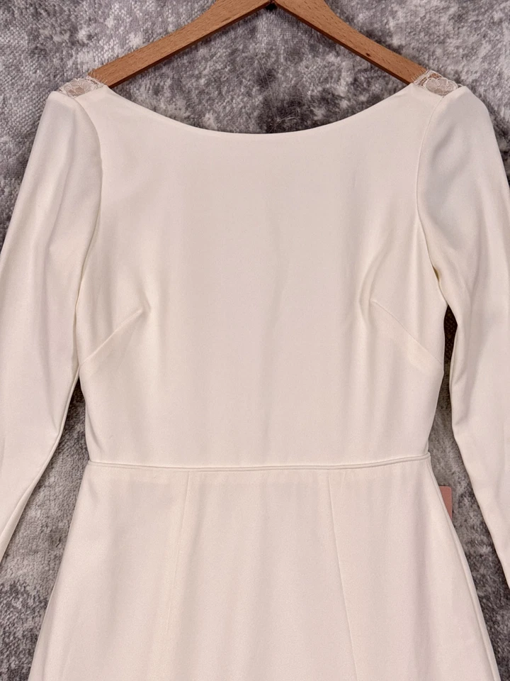 Nuevo Vestido BHLDN 4 Para Mujer Amy Kuschel Rojo Encaje Espalda Vestido de Boda Foto 4 de 4