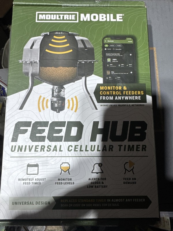 Moultrie Mobile Feed Hub Universal Cellular Timer Feed New