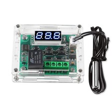 AEDIKO W1209 DC 12V Digital Temperature Controller Board Blue Clear