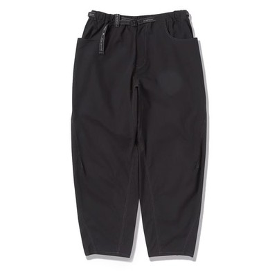 And Wander High Count Cloth Wide Pants Black