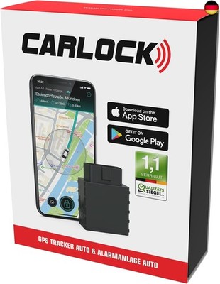 CARLOCK ? 4G GPS Tracker Auto & Alarmanlage. Ortungsgerät Und Smartphone 