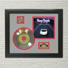 Deep Purple Highway Star Framed Picture Sleeve Gold 45 Record Display M4