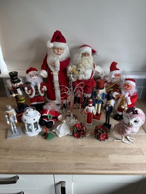 Vintage Weihnachtsdeko Konvolut Weihnachtsmann Weihnachtsmann Nussknacker 