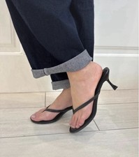 Sandalo Donna Nero Infradito Tg 38 Nuovo 