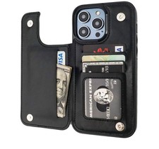 Compatible with iPhone 14 Pro Max Wallet Case with Card Holder PU Leather
