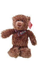 NWT Retired Gund 12" Brown Muffles Teddy Bear Plush with bow 2482 Free US Ship