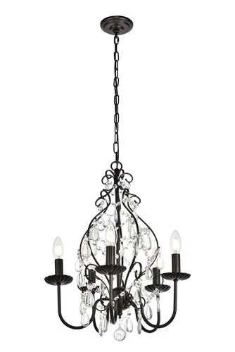 Living District Blaise 5-Light Transitional Metal Pendant in Oil Rubbed Bronze - Picture 6 of 6