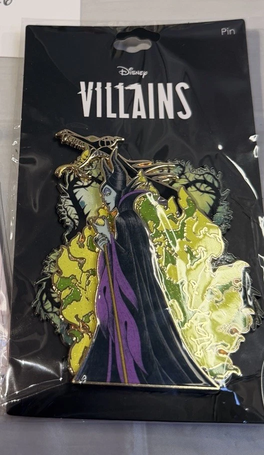 Disney Villains Maleficent Glitter Pin on pin on pin Jumbo