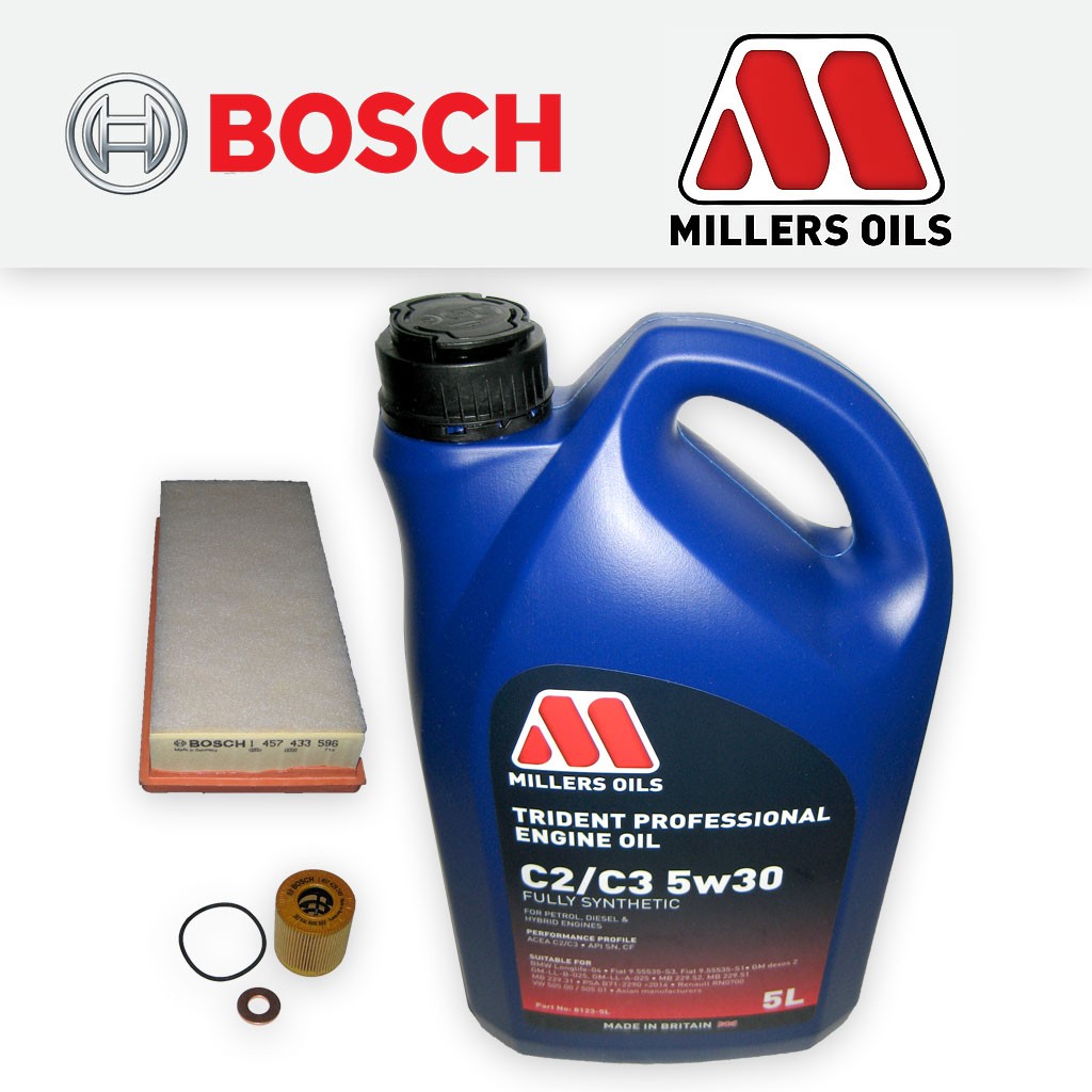SERVICE KIT for PEUGEOT 508 2.0 HDI DW10C OIL AIR FILTERS +5w30 OIL (2010-2018)