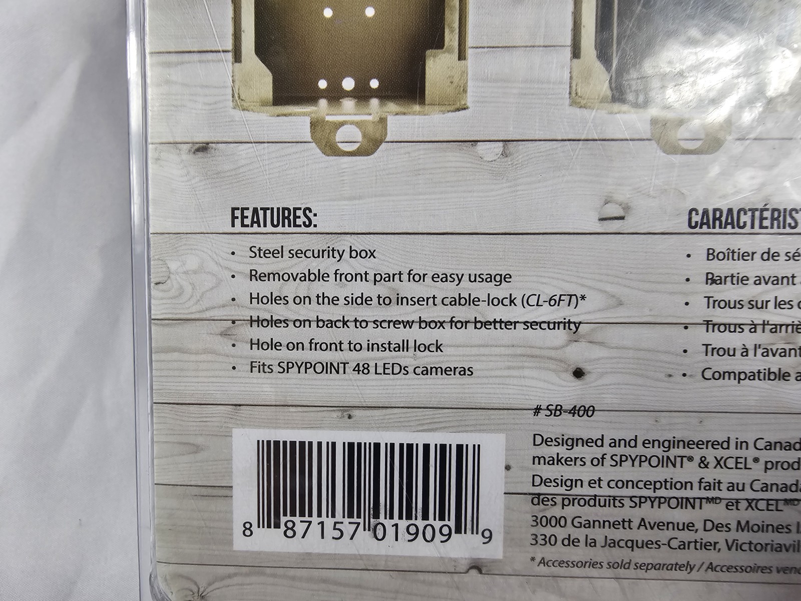 SPYPOINT SB-400 STEEL SECURITY BOX FOR 48 LEDS SPYPOINT TRAIL GAME CAMERAS