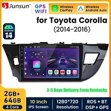 2+64GB Android 14 CarPlay For Toyota Corolla 2014-2016 Car Stereo Radio GPS Navi