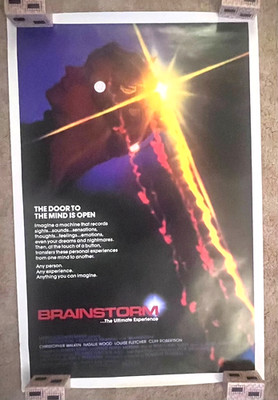 Brainstorm 1983 Movie Poster 27x41 Natalie Wood's Last Film Walken Rolled